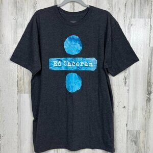 Ed Sheeran graphic band tee Divide album pop rock music black blue